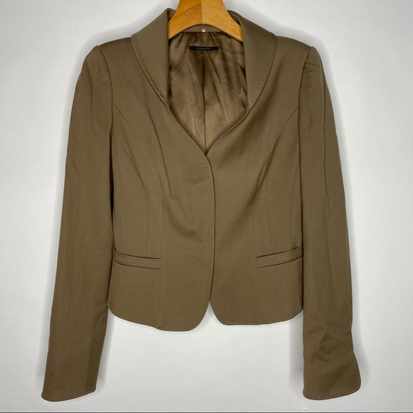 Elie Tahari Jackets & Blazers - Elie Tahari | Tan Snap Button Career Blazer Jacket